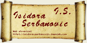 Isidora Šerbanović vizit kartica